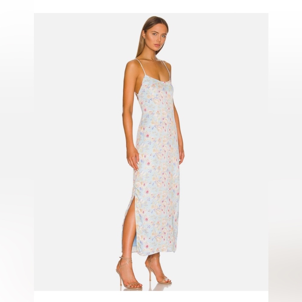NWOT Something Navy Pastel Floral Maxi Dress